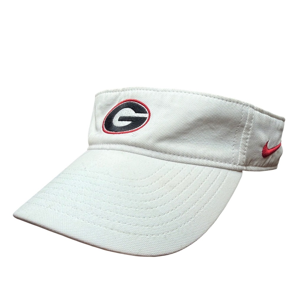 Nike Georgia Bulldogs Visor White Dri-FIT Adjustable Hat UGA Dawgs NCAA